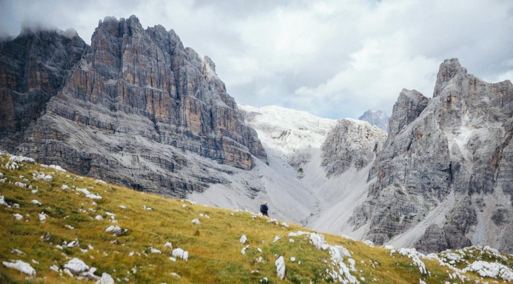 grassland in rocky mountains