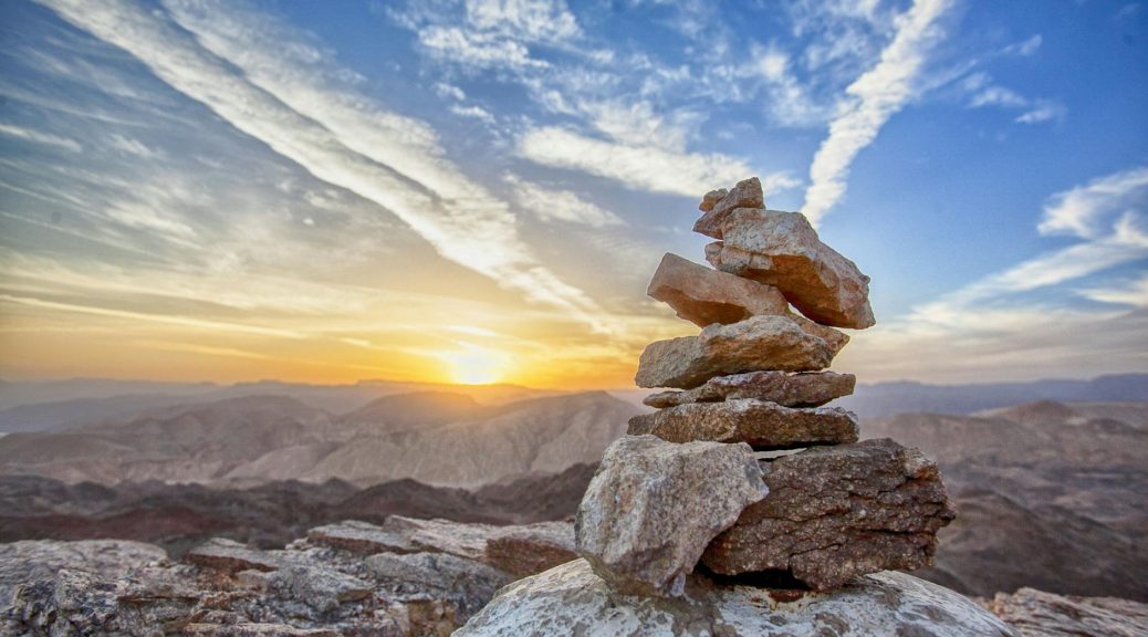 piled brown stones